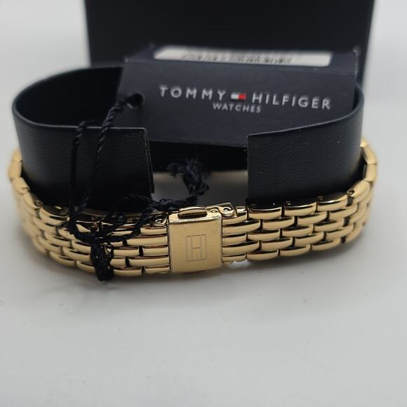 Tommy Hilfiger Women’s Gold-Tone Square Analog Quartz Watch Bracelet w/ Box main image 3